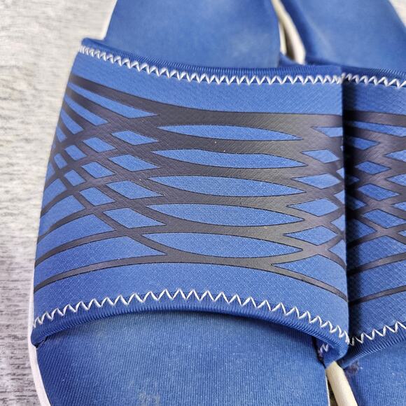 Spenco Thrust Mens Recovery Slides Orthotic Sandals Slip On Blue Arch Support 13 - Picture 3 of 15